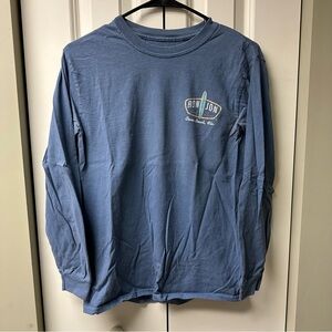 Ron Jon Blue Surf Shop Logo Long Sleeve T-Shirt - Small 100% Cotton